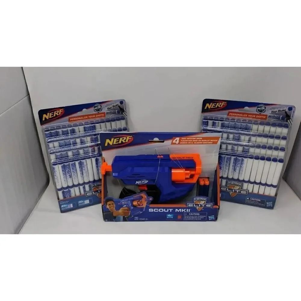 Nerf Scout Dart Shooter And 2 Packs Of Darts X75 Personalize name with a marker